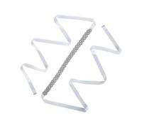 ZEPFJHE Cinturón de diamantes de imitación ajustable de satén hecho a mano para bodas y ocasiones especiales, blanco, Talla única