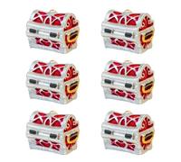 ZEPFJHE Cofres del tesoro con temática de la selva, decoración de paisaje para acuarios, modelo de cofres del tesoro, figura en miniatura para peceras