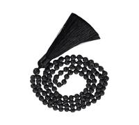 ZEPFJHE Collar unisex con borlas anudadas a mano con cuentas de piedra natural, textura de piedra, adecuado para borlas, talla única, como se describe, como se describe