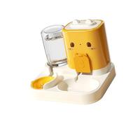 ZEPFJHE Comedero automático de doble diseño para gatos, dispensador de agua para alimentación temporizada, cuencos resistentes a derrames, de grado alimenticio, comederos para gatos pequeños con