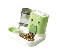 ZEPFJHE Comedero automático de doble diseño para gatos, dispensador de agua para alimentación temporizada, cuencos resistentes a derrames, de grado alimenticio, comederos para gatos pequeños con