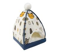 ZEPFJHE Cómoda cama para animales pequeños con almohadilla extraíble de forro polar suave y cómoda casa para cerdos de Ghana, búsqueda de animales, enanos, lagomorph, cama cálida de invierno