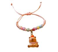 ZEPFJHE Cordón de resina artística de capibaras tejido a mano, regalo para jóvenes creadores de tendencias y amantes del arte, coloridos niños, talla única, como se describe