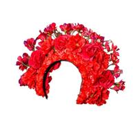 ZEPFJHE Corona de rosas para playa, guirnaldas, flores, diadema de boda, coronas para el pelo, para mujeres y niñas