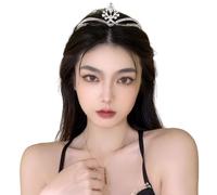 ZEPFJHE Coronas ajustables de princesas con diamantes de imitación brillantes, decoración para el cabello, adecuadas para fiestas de cumpleaños, bodas y cosplay, práctica corona de princesas