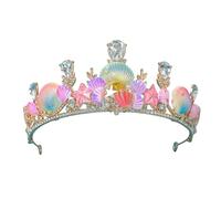 ZEPFJHE Coronas de concha marina natural con diseños de estrellas para mujeres y niños, estilos marinos, disfraces y tocados de celebración de fiesta, corona de concha de mar