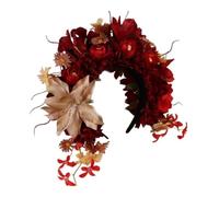 ZEPFJHE Coronas de flores de primavera, guirnaldas, diadema para novia, boda, mujer, corona de flores estimuladas, diadema para el pelo, accesorios para el pelo