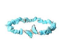 ZEPFJHE Cuentas de piedra natural de longitud ajustable para cumpleaños, aniversarios, día de San Valentín, cristales naturales para aliviar el estrés, talla única, como se describe