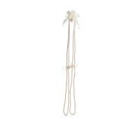 ZEPFJHE Cuerda católica de boda para ceremonia con acento de clavel blanco y plateado, regalo de novia, cuerda de ceremonia de boda, accesorio religioso, elegante lazo, a, Talla única