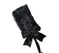 ZEPFJHE Diadema ancha de anime con lazo de encaje para mujer, fiesta de Halloween, accesorios de animación, tocado para mujer, recuerdo de niña