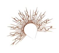 ZEPFJHE Diadema de coronas de dios del sol para mujer, accesorios de cosplay de serpiente de gorgona, tiaras barrocas de serpiente, diadema para Halloween, cosplay, corona, tiaras de disfraz
