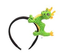 ZEPFJHE Diadema de dragón chino, accesorios creativos para la cara, tocado para fiestas, accesorios para el pelo de animales de dibujos animados