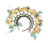 ZEPFJHE Diadema de flores de seda, elegante diadema de flores de seda, horquilla floral única para bodas y festivales
