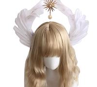 ZEPFJHE Diadema gótica virgen para mujer, accesorios para el cabello para pasarelas