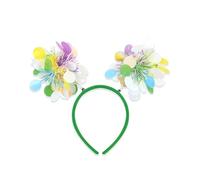 ZEPFJHE Diademas de celebración de Pascua, elegantes orejas de conejo, aro elástico para el pelo, accesorio hecho a mano para Pascua