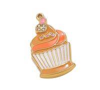 ZEPFJHE Divertido colgante de helado/taza/teléfono esmaltado suave con forma de helado, elegante, joyería de metal, accesorios de llavero con temática de helado, talla única, como se describe, como se