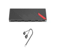 ZEPFJHE Divisor de ventilador ARGB de 1 a 10 ARGB, controlador de ventilador de computadora para chases de PC, gestión de casos, PWM WMagnetic