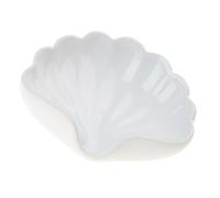 ZEPFJHE Elegante bandeja de jabón de cerámica con diseños de drenaje en ángulo, resistente al agua, accesorios de tocador modernos para el hogar, elegante organizador de cosméticos de cerámica