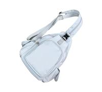 ZEPFJHE Elegante bolso cruzado de piel sintética con diseño de hebilla de cinturón, correa ajustable, bolsa de hombro para mujer, uso diario, White