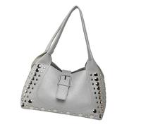 ZEPFJHE Elegante bolso de hombro de poliuretano, bolso informal listo para festivales, bolsas de axilas para fiestas y festivales, elegante bolsa de axilas, Silver, One Size