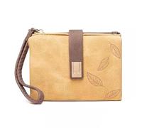 ZEPFJHE Elegante cartera de piel sintética para monedero, tarjetero, bolsillos para cambio para mujeres, adolescentes y niñas, Amarillo