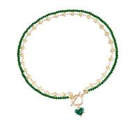 ZEPFJHE Elegante collar con colgante de corazón y circonita con cadena resistente para mujeres y niñas, busca estilos únicos, uso casual, elegante accesorio de cuello, talla única, como se describe