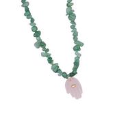 ZEPFJHE Elegante collar con colgante de mano de Fátima, accesorio de joyería para mujeres de moda que buscan moda y símbolos culturales, piezas con colgante de piedra, talla única, como se describe