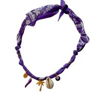 ZEPFJHE Elegante collar de bufanda de seda a la moda, accesorio para mujeres y niñas, vacaciones, playa, joyería, Colgante de árbol, M