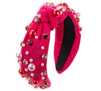 ZEPFJHE Elegante diadema anudada con detalles brillantes, accesorio de moda para fiestas