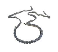 ZEPFJHE Elegante diadema con borlas de cristal, diadema de temperamento, cadena larga, joyería para el cabello para bodas, bailes, fiestas