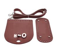ZEPFJHE Elegante juego de repuesto de base de bolsa de ganchillo con hebilla y correa ajustable para bolso de hombro hecho a mano, accesorios de bolsa de ganchillo, café, One Size