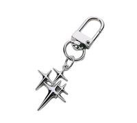 ZEPFJHE Elegante llavero de aleación con diseño de estrella y llavero de aleación para bolso de mano, colgante de decoración para amigos y colegas, llavero unisex, L23 M, M