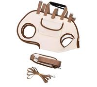 ZEPFJHE Elegante mochila para mascotas con doble opciones de transporte, correa de tela ventilada para un viaje seguro para transportar perros