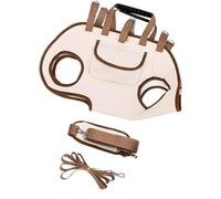 ZEPFJHE Elegante mochila para mascotas con doble opciones de transporte, correa de tela ventilada para un viaje seguro para transportar perros