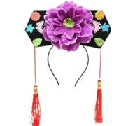 ZEPFJHE Elegante tocado de princesa china, tradicional antiguo, sombrero floral para eventos culturales, exquisita diadema hecha a mano