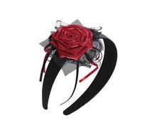 ZEPFJHE Elegante tocado de velo con lazos negros para fiestas de Halloween, accesorios de disfraces, diadema de cosplay, clip de pelo de moda, unisex, adorno para el pelo de Halloween