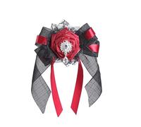 ZEPFJHE Elegante tocado de velo con lazos negros para fiestas de Halloween, accesorios de disfraces, diadema de cosplay, clip de pelo de moda, unisex, adorno para el pelo de Halloween