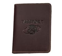 ZEPFJHE Elegantes fundas de cuero para pasaportes con diseños de bloqueo, funda para tarjetas, documentos de viaje organizados para tarjetas y monedas, café