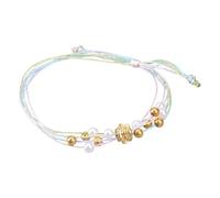 ZEPFJHE Elegantes pulseras de la amistad tejidas vibrantes, longitud ajustable, accesorios de joyería para uso diario casual, accesorios de muñeca de moda
