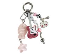 ZEPFJHE Encantadores dijes para bolso, mochila, decoración de bolso, llavero de coche, dijes de música de peces, accesorios de bolso, colgante