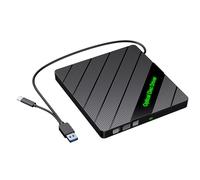 ZEPFJHE Ernal - Unidades de disco con puertos USB, ranuras para tarjetas, USB 3.0, unidades de disco portátiles, grabadores, lector, escritor, unidad de disco óptico portátil
