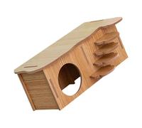 ZEPFJHE Escalera de escalada para hámster, hábitat de madera natural, juguete masticable para hámster enano, accesorios de jaula de jerbo