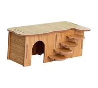 ZEPFJHE Escalera de escalada para hámster, hábitat de madera natural, juguete masticable para hámster enano, accesorios de jaula de jerbo