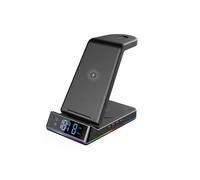 ZEPFJHE Estación de carga plegable de 15 W para teléfono, reloj, auriculares, soporte de carga de viaje, estación multidispositivo multifunción
