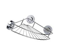 ZEPFJHE Estante organizador de baño ajustable, resistente a la corrosión, esquina de pared de acero inoxidable con ventosa para ahorrar espacio, acero inoxidable