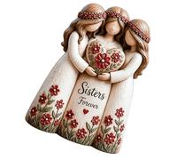 ZEPFJHE Estatua de resina para hermanas, esculturas de hermana, amistad, Navidad, Acción de Gracias, hermanas, mejores amigas, mujeres, almas