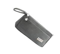 ZEPFJHE Estuche de pana con 2 compartimentos, ligero, bolsa de gran capacidad, bolsa de maquillaje de viaje para niñas y mujeres, bolsas escolares lavables, gris