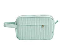 ZEPFJHE Estuche de pana de gran capacidad para lápices, bolsa estética, organizador de escritorio para estudiantes, bolsa de gran capacidad, Azul menta