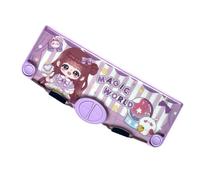 ZEPFJHE Estuche multiusos con sacapuntas y tijeras, cronometraje, cinta para envolver dedos, regla, borrador para niños, niñas, estudiantes, suministros de oficina, organizadores, a