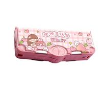 ZEPFJHE Estuche multiusos con sacapuntas y tijeras, cronometraje, cinta para envolver dedos, regla, borrador para niños, niñas, estudiantes, suministros de oficina, organizadores, Taotao Tea Party